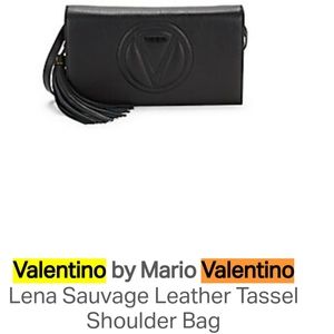 Valentino Lena Sauvage leather tassel shoulder bag